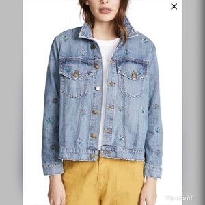 The Great Boxy Floral Denim Jacket